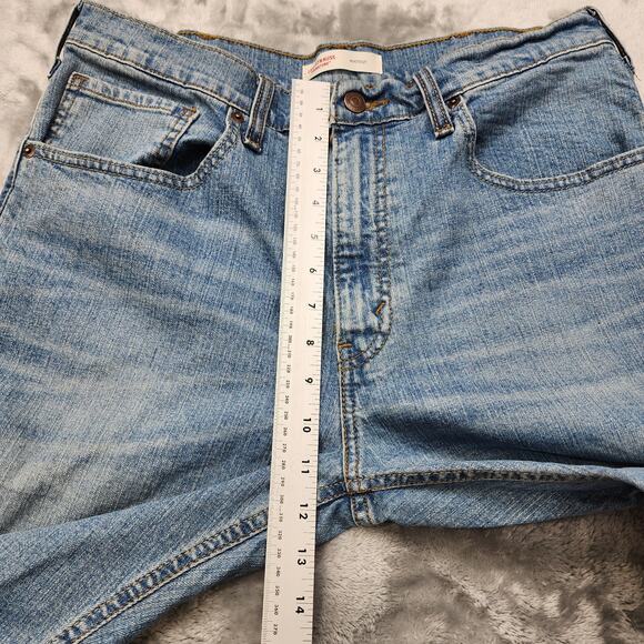 Levi Strauss Signature Jeans Mens W34 L34 Blue Bootcut Stretch Casual Western - Picture 12 of 15